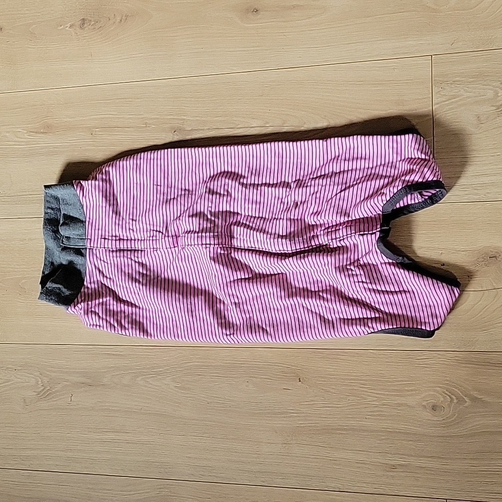 XL pink dog onesie